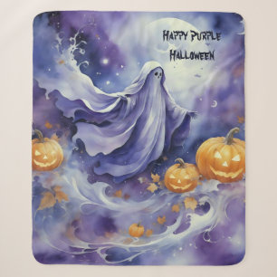 Cobertor Sherpa Halloween roxo