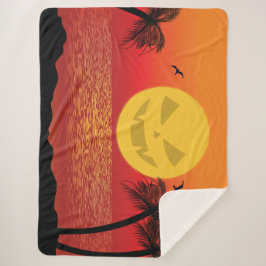 Cobertor Sherpa Halloween tropical