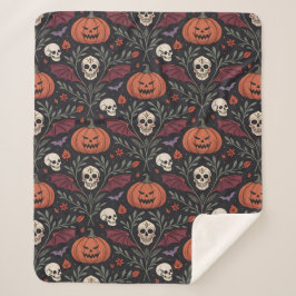 Cobertor Sherpa Halloween Vibes Pattern