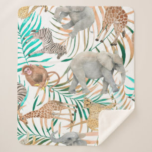 Cobertor Sherpa Hand drawn colorful seamless pattern with watercol