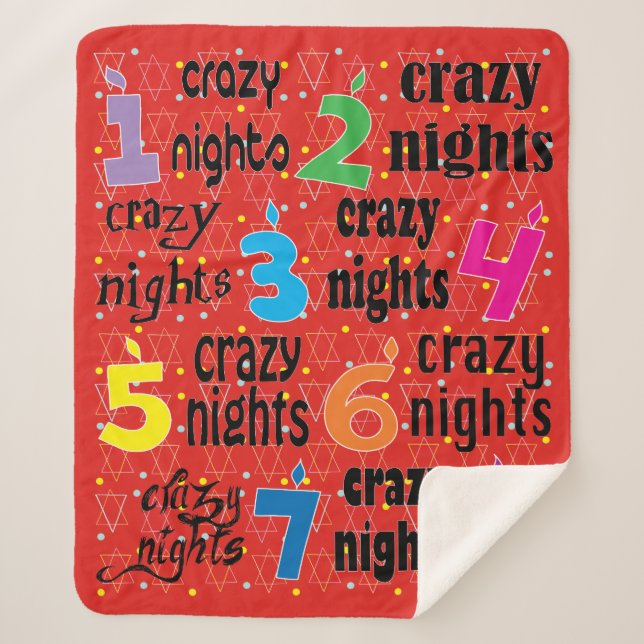 Cobertor Sherpa Hanukkah 8 noites malucas Sherpa Blanket/Medium (Frente)