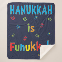 Cobertor Sherpa Hanukkah É Funukkah Sherpa Fleece Blanket/Med