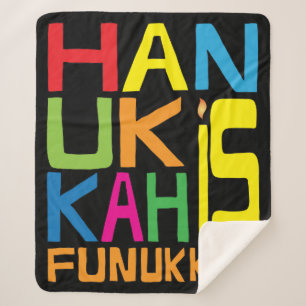Cobertor Sherpa Hanukkah Funukkah Sherpa Blanket/Médio