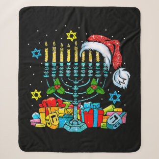 Cobertor Sherpa Hanukkah Natal Judaico