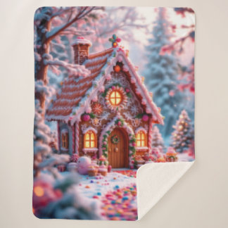 Cobertor Sherpa Happy Winter with Christmas 