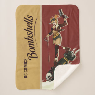 Cobertor Sherpa Harley Quinn Bombshell Pinup