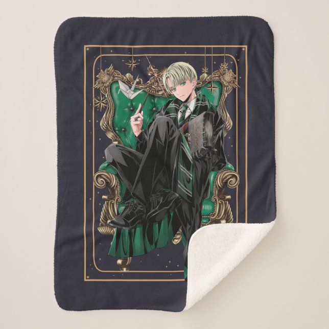 Cobertor Sherpa HARRY POTTER™ | Anime Draco Malfoy Seated (Frente)