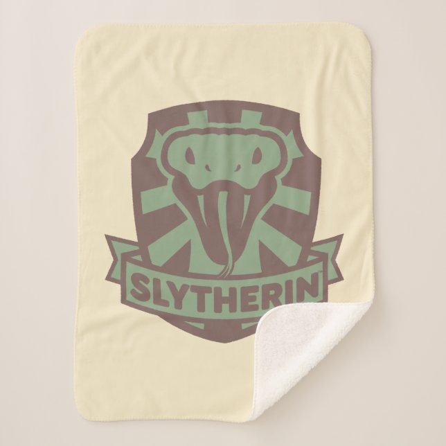 Cobertor Sherpa HARRY POTTER™ | Crest. SLYTHERIN™ Mágico de Verão (Frente)