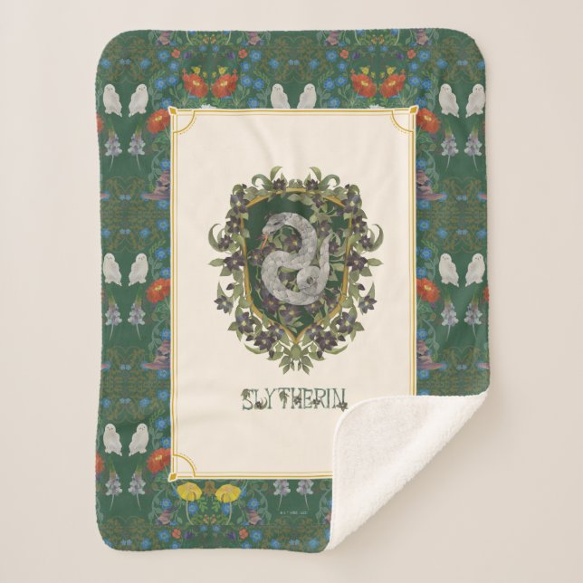 Cobertor Sherpa HARRY POTTER™ | Derrame SLYTHERIN™ (Frente)