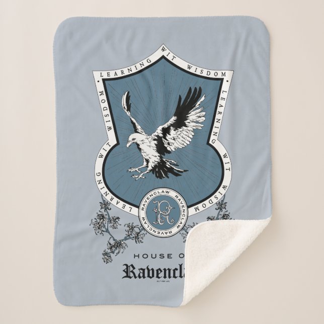 Cobertor Sherpa HARRY POTTER™ | Desenho Delicado RAVENCLAW™ Crest (Frente)