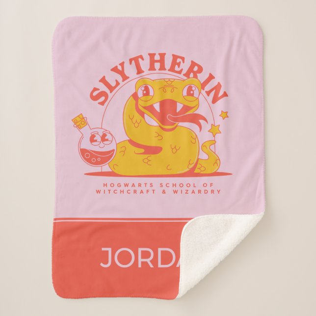 Cobertor Sherpa HARRY POTTER™ | Escola bruta SLYTHERIN™ Hogwarts (Frente)