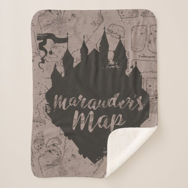 Cobertor Sherpa Harry Potter | Mapa do castelo HOGWARTS™ Marauder (Frente)