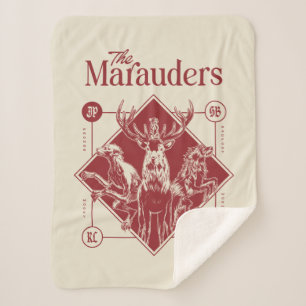 Cobertor Sherpa HARRY POTTER™ Os Marauders Animagus em Gráficos