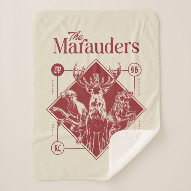 Cobertor Sherpa HARRY POTTER™ Os Marauders Animagus em Gráficos (Frente)