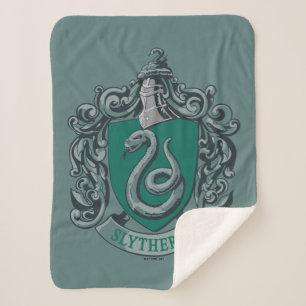 Cobertor Sherpa Harry Potter   Slytherin Crest Green