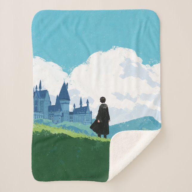 Cobertor Sherpa HARRY POTTER™ SOBREINDO HOGWARTS™ Castle (Frente)