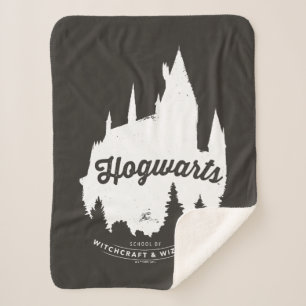 Cobertor Sherpa Harry Potter   Tipografia do castelo HOGWARTS™