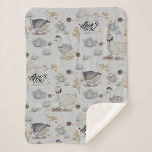 Cobertor Sherpa Haute Couture Ducks & Chicken Baby