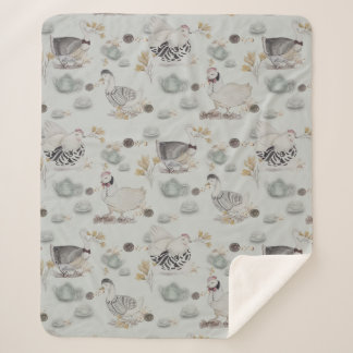 Cobertor Sherpa Haute Couture Ducks & Chicken Baby