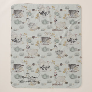 Cobertor Sherpa Haute Couture Ducks & Chicken Baby Sherpa Blanket