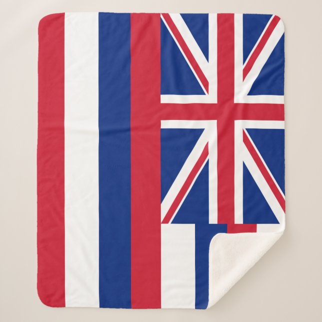 Cobertor Sherpa Hawaii Flag (Frente)