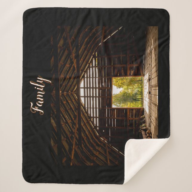 Cobertor Sherpa Hayloft do Velho Castanho com Vista (Frente)