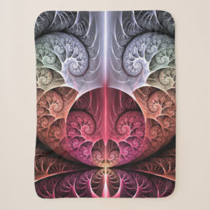 Cobertor Sherpa Heartbeat, Abstrato Surreal Fantasy Arte Fractal