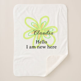 Cobertor Sherpa Hello I am new here name yellow green flower kids
