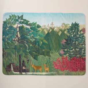 Cobertor Sherpa Henri Rousseau - A Cachoeira