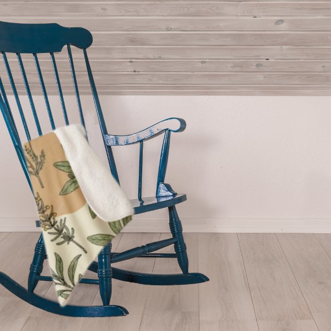 Cobertor Sherpa Herbal Blossoms Sherpa Blanket (Criador carregado)