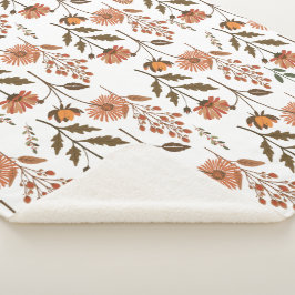 Cobertor Sherpa Herbstliches Blumenarrangement