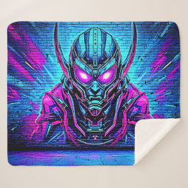 Cobertor Sherpa Heroico Cyberpunk Vibe