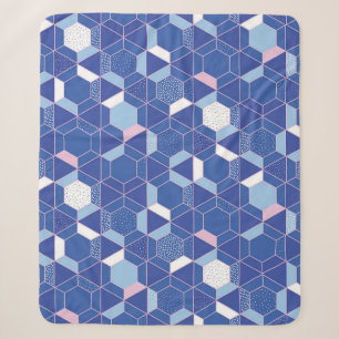 Cobertor Sherpa Hexágonos, triângulos: padrão de abstrato geométri