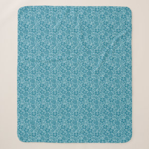 Cobertor Sherpa Hibisco Azul Turquesa Estampa Aloha Havaiana Flora