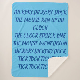 Cobertor Sherpa Hickory Dickory Dock