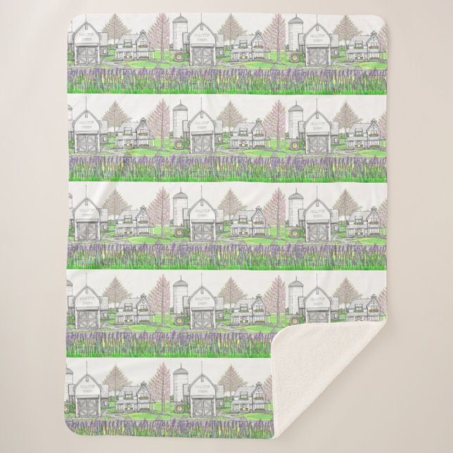 Cobertor Sherpa Hilltop Fazenda Sherpa Blanket (Frente)