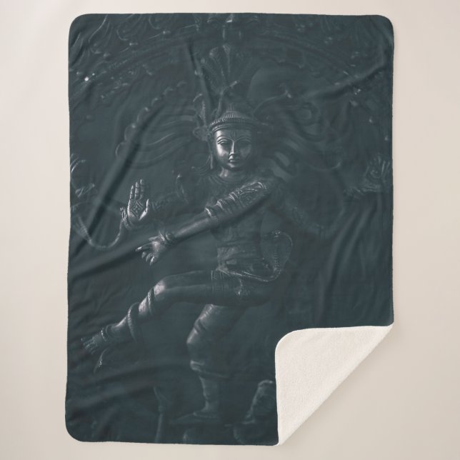 COBERTOR SHERPA HINDU GODDESS (Frente)