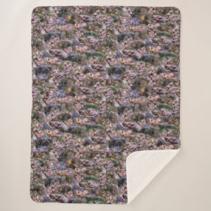 Cobertor Sherpa Hippo Photo Collarge,