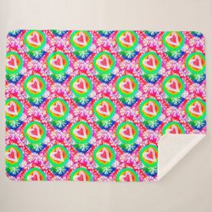 Cobertor Sherpa Hippy Heart