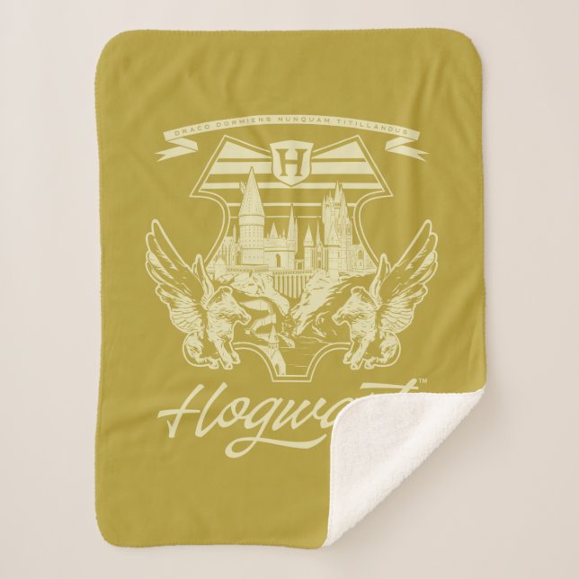 Cobertor Sherpa HOGWARTS™ Winged Shield Graphic (Frente)