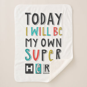Cobertor Sherpa Hoje serei o meu Super Herói