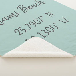 Cobertor Sherpa Home GPS Coordena Longitude Latitude Miami