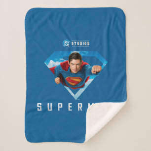 Cobertor Sherpa Homem de Aço em Voo