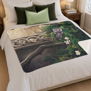 Cobertor Sherpa Homem verde celta