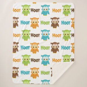 Cobertor Sherpa Hoot Owl Sherpa Blanket
