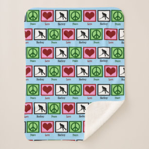 Cobertor Sherpa Hóquei em campo do Peace Love