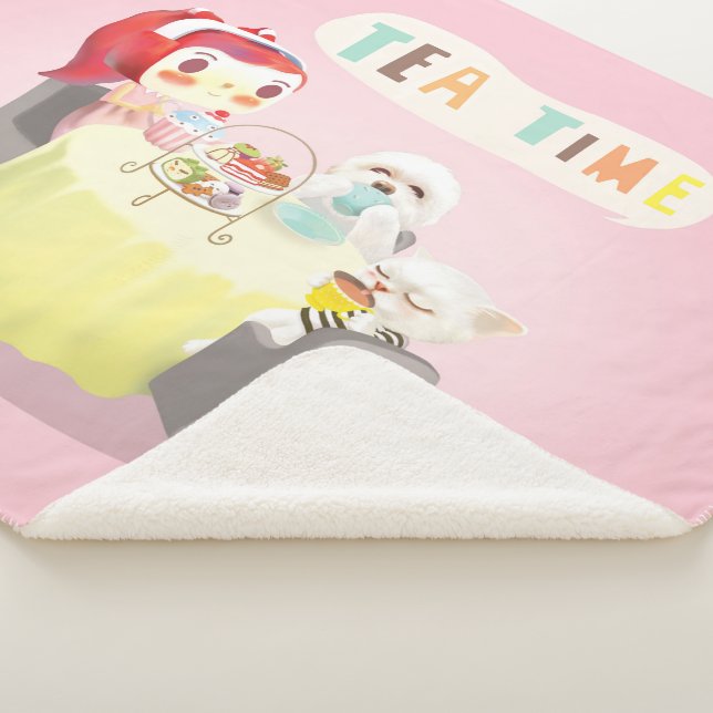 Cobertor Sherpa Hora do chá (3/4)