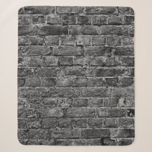 Cobertor Sherpa horizontal part of black painted brick wallwall,br