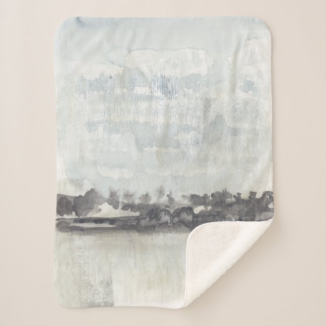 Cobertor Sherpa Horizonte Céu - Cores Neutrais (Frente)
