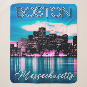 Cobertor Sherpa Horizonte de Boston Massachusetts